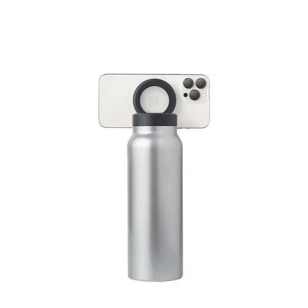 Smart Water Bottle with MagSafe Phone Mount – 24oz Insulated Stainless Steel with 360° Rotating Holder
