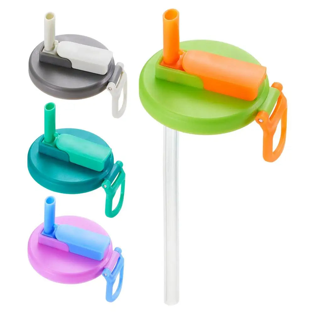 Reusable Soda Can Lid Covers with Silicone Straws – Spill-Proof, BPA-Free, Colorful Drink Covers (Fits 2.13" Cans)