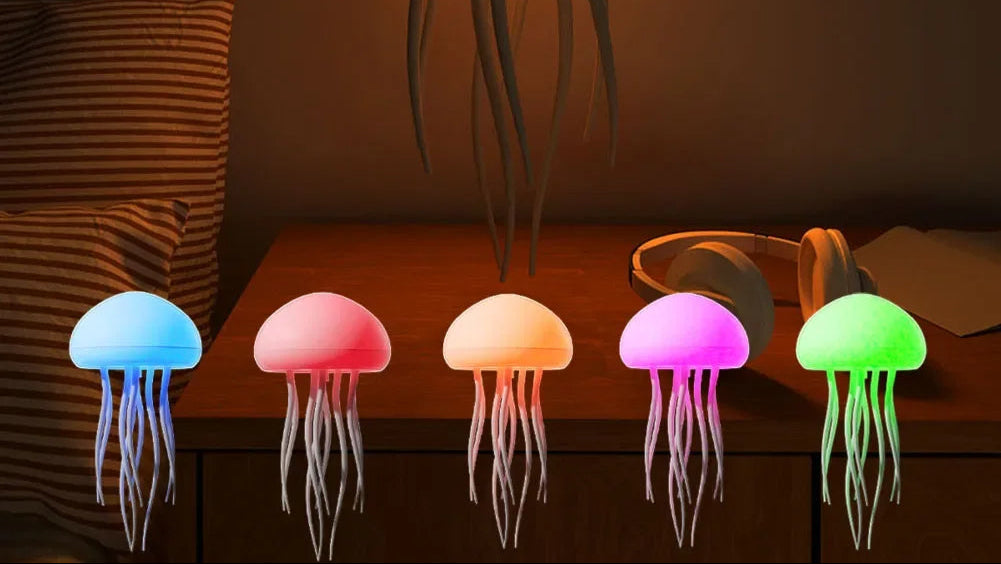 Jellyfish Night Light β LED Color-Changing Lamp for Relaxation & Decor