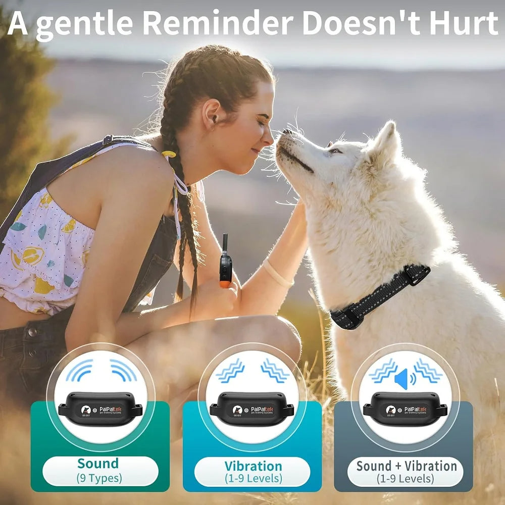 Dog Training Collar – No-Shock Humane Trainer | Vibration & Beep | 3300ft Range