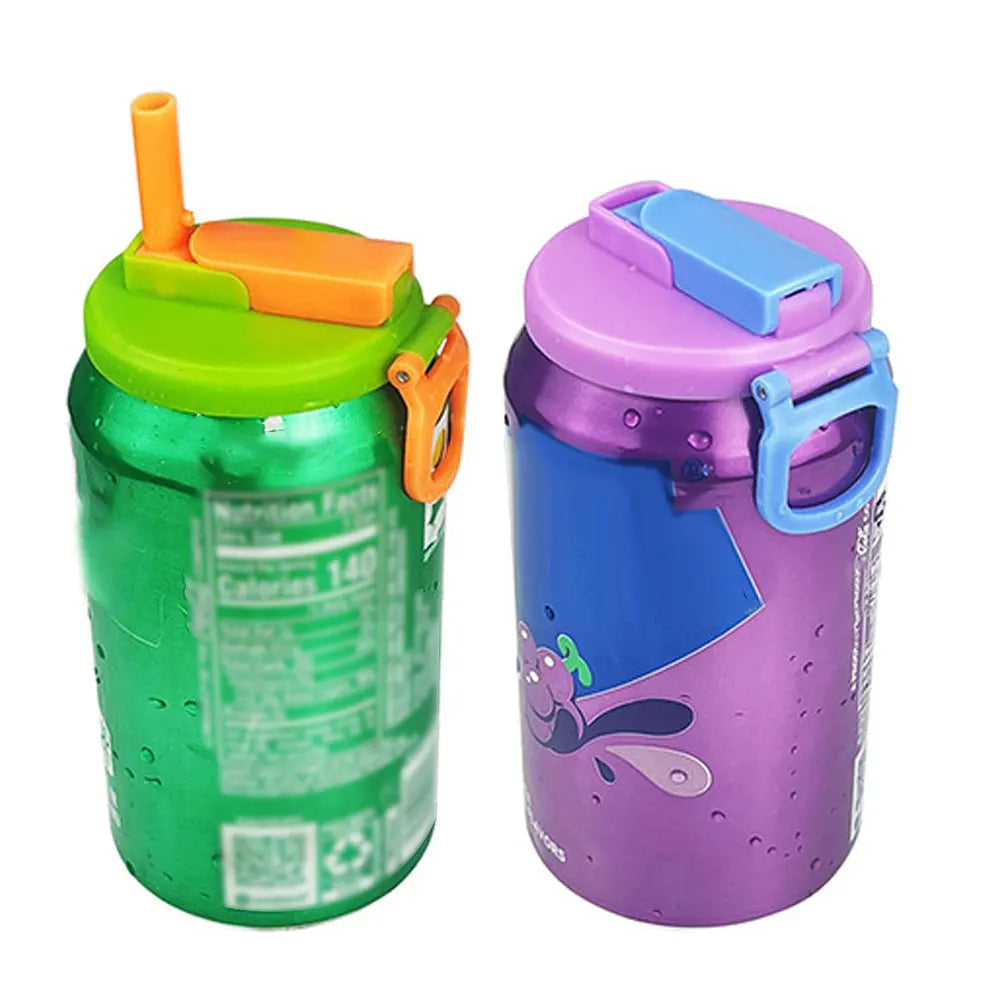 Reusable Soda Can Lid Covers with Silicone Straws – Spill-Proof, BPA-Free, Colorful Drink Covers (Fits 2.13" Cans)