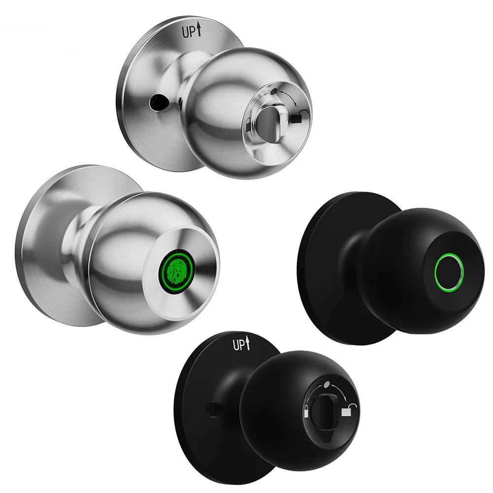 Smart Door Knob – Keyless Entry Lock | Fingerprint & Bluetooth App Access
