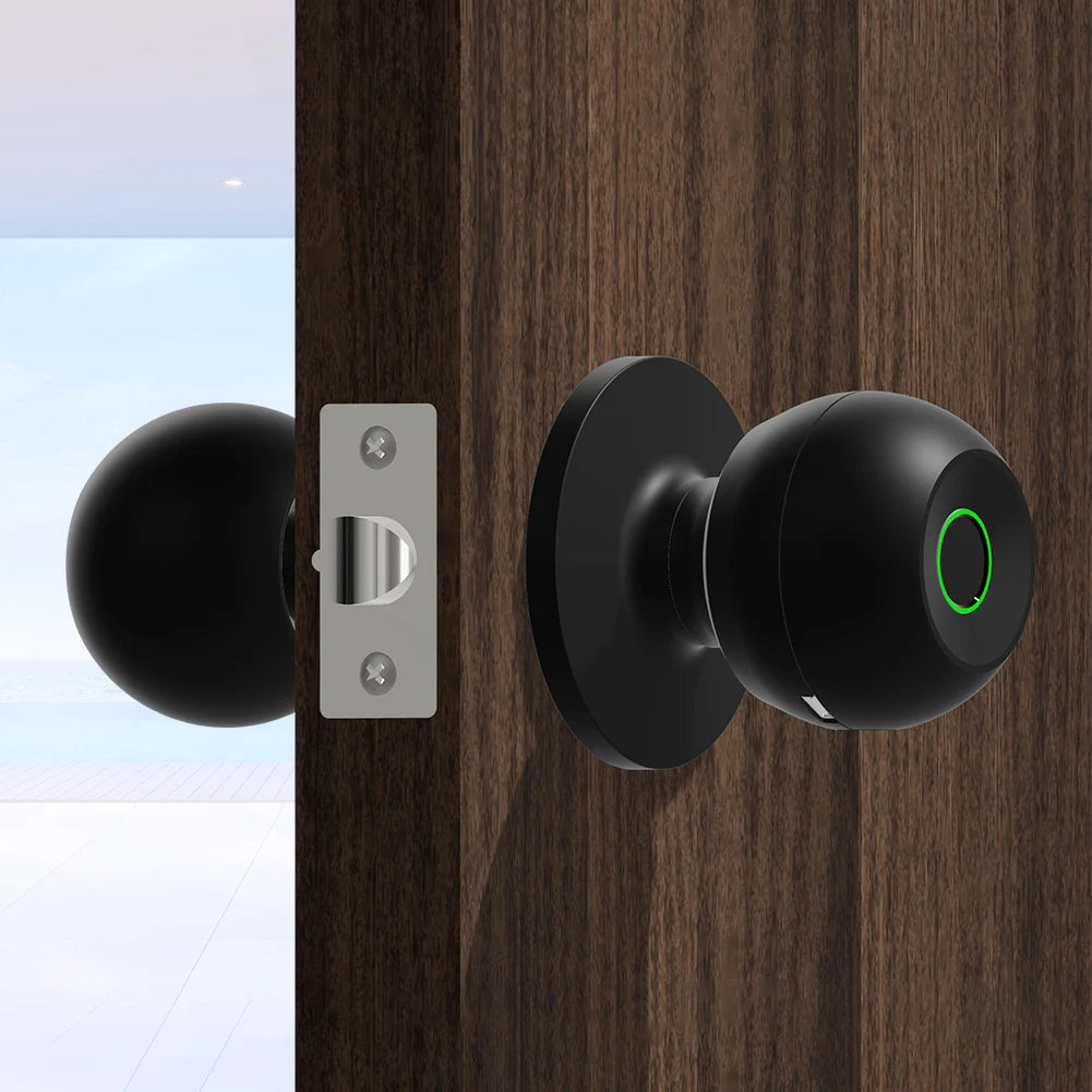 Smart Door Knob – Keyless Entry Lock | Fingerprint & Bluetooth App Access