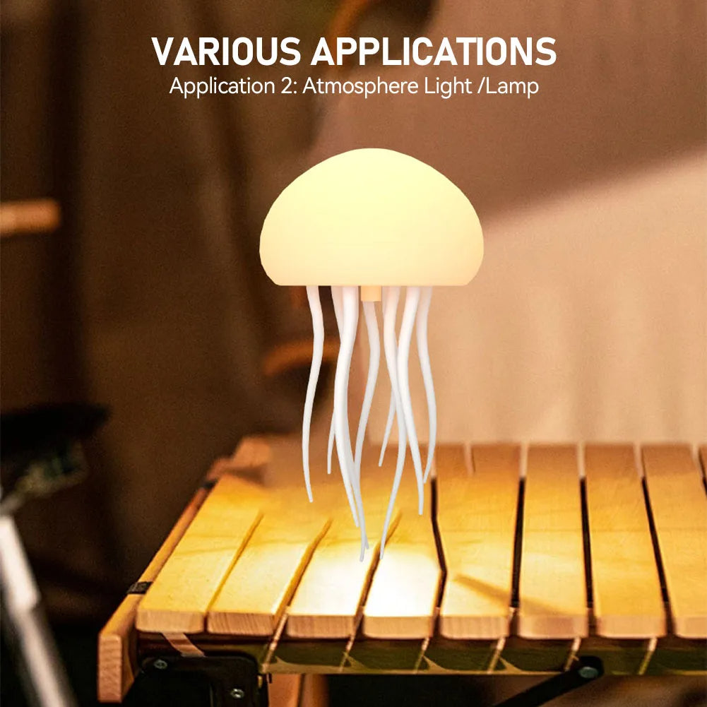 Jellyfish Night Light β LED Color-Changing Lamp for Relaxation & Decor