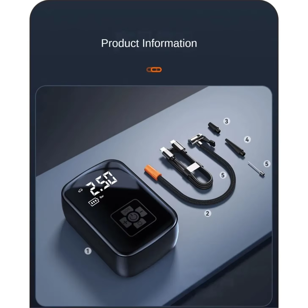Wireless Portable Tire Inflation Pump – Digital Display | Car, Bike, Sports Balls