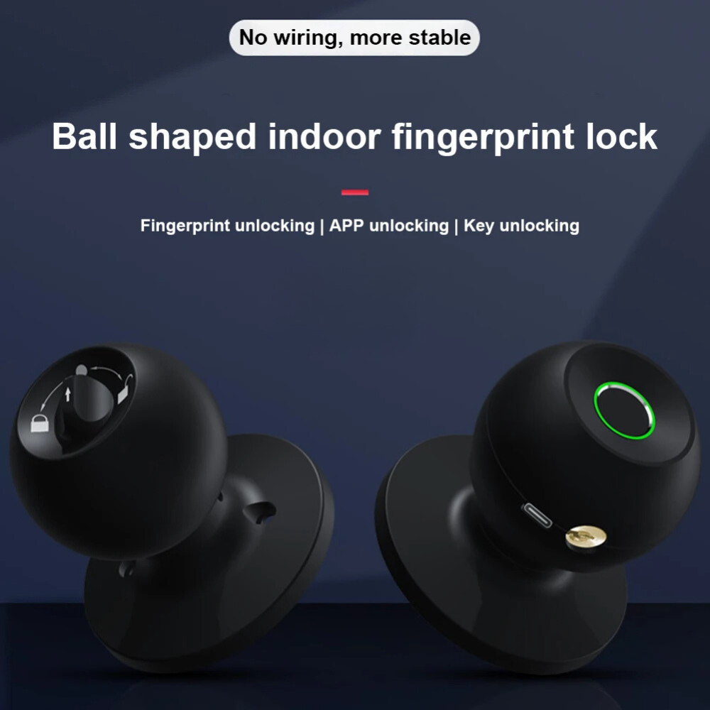 Smart Door Knob – Keyless Entry Lock | Fingerprint & Bluetooth App Access