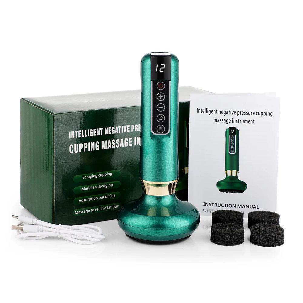 3-in-1 Intelligent Infrared Cupping Massager | 12 Suction Modes | Handheld Cellulite Vacuum Therapy Device
