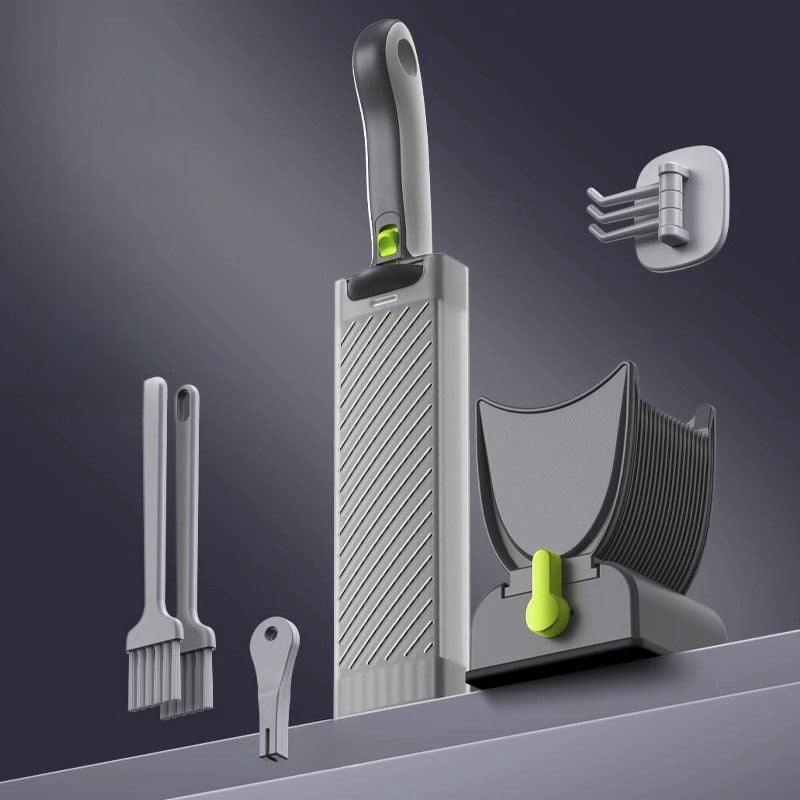 Fresh Meat Slicer Cleaver Set | Stainless Steel 17-Blade Cutter with Adjustable Thickness