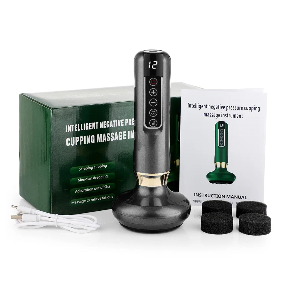 3-in-1 Intelligent Infrared Cupping Massager | 12 Suction Modes | Handheld Cellulite Vacuum Therapy Device