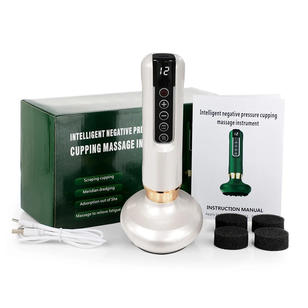 3-in-1 Intelligent Infrared Cupping Massager | 12 Suction Modes | Handheld Cellulite Vacuum Therapy Device