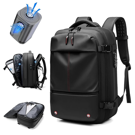 Smart Compression Travel Backpack – 60L Capacity in Carry-On Size | Vacuum Seal, Water-Resistant, TSA-Approved & Anti-Theft Design