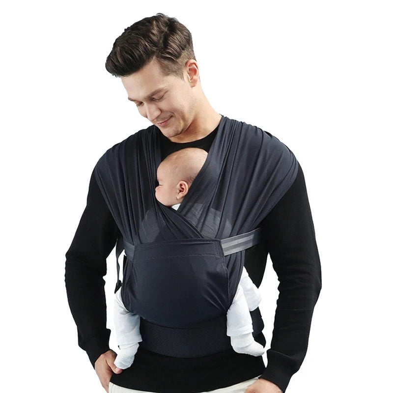Baby Sling Wrap Stretchy Carrier – Breathable, No-Wrap Baby Carrier for Newborns, Infants & Preemies
