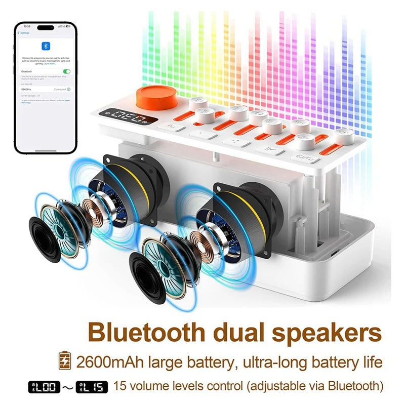 Ambient Sound Machine – 8 Soothing Sounds, Night Light, Bluetooth Speaker & Sleep Timer