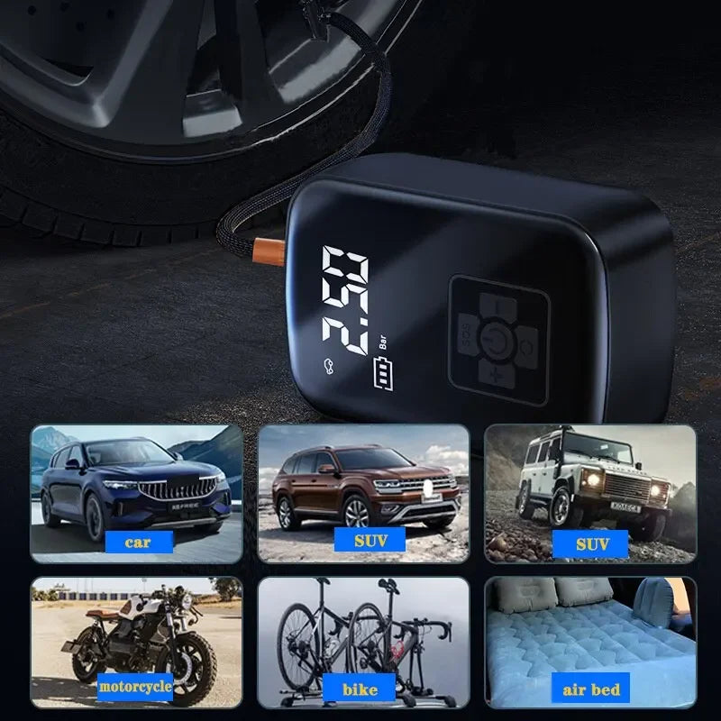 Wireless Portable Tire Inflation Pump – Digital Display | Car, Bike, Sports Balls