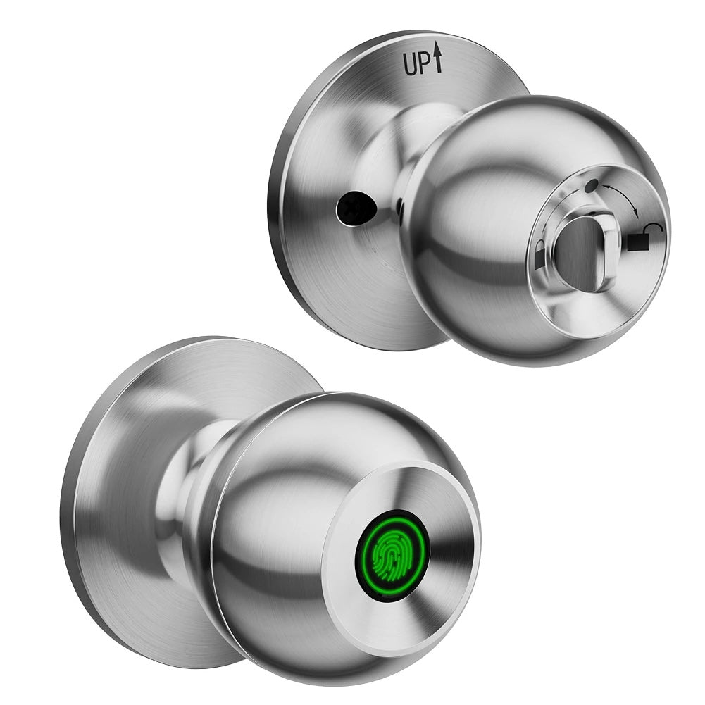 Smart Door Knob – Keyless Entry Lock | Fingerprint & Bluetooth App Access